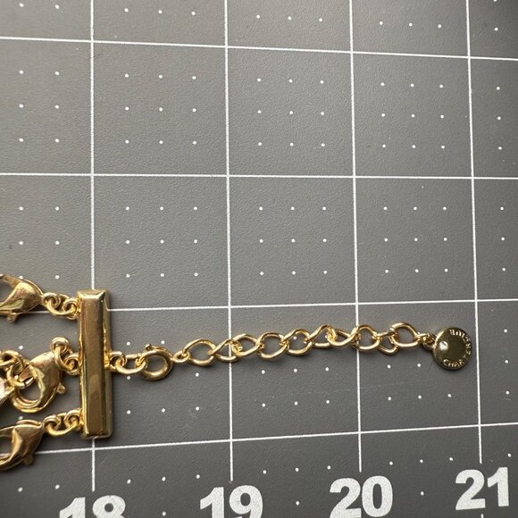 Triple Strand Pearl & Crystal Gold-Tone Necklace Charter Club Lobster Clasp Jewe - Picture 7 of 7